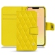 Capa em pele Apple iPhone 13 mini - Jaune fluo - Couture