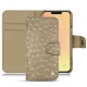 Housse cuir Apple iPhone 13 mini - Autruche desert
