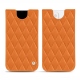 Pochette cuir Apple iPhone 13 mini - Orange - Couture ( Nappa - Pantone 1495U ) 