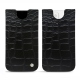 Capa em pele Apple iPhone 13 mini - Crocodile nero