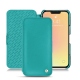 Apple iPhone 13 mini leather case - Bleu fluo