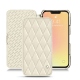 Housse cuir Apple iPhone 13 mini - Blanc - Couture ( Bologna - White ) 