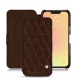 Capa em pele Apple iPhone 13 mini - Châtaigne - Couture ( Pantone 476C ) 