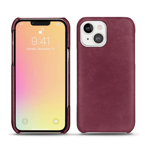 Estojo de couro luxuoso para o seu iPhone 13 miniPrune vintage ( Pantone #612434 ) 