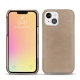 Apple iPhone 13 mini leather cover - Taupe vintage ( Pantone 7530C ) 