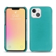 Coque cuir Apple iPhone 13 mini - Bleu fluo