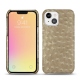 Lederschutzhülle Apple iPhone 13 mini - Autruche desert