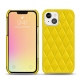 Lederschutzhülle Apple iPhone 13 mini - Jaune fluo - Couture
