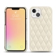 Lederschutzhülle Apple iPhone 13 - Blanc - Couture ( Bologna - White ) 