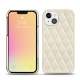 Lederschutzhülle Apple iPhone 13 - Blanc escumo - Couture