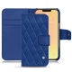 硬质真皮保护套 Apple iPhone 13 - Bleu océan - Couture ( Nappa - Pantone 293C ) 