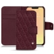 Custodia in pelle Apple iPhone 13 - Lie de vin - Couture ( Pantone 5115C ) 