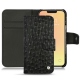 Apple iPhone 13 leather case - Autruche nero