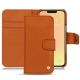 Apple iPhone 13 leather case - Orange vibrant