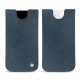 Capa em pele Apple iPhone 13 - Jean vintage ( Roughtcut - Pantone 285U  ) 
