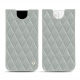Apple iPhone 13 leather pouch - Gris - Couture ( Nappa - Pantone W428C ) 