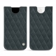 Apple iPhone 13 leather pouch - Blu marino - Couture