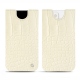 Pochette cuir Apple iPhone 13 - Crocodile milk