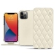 硬质真皮保护套 Apple iPhone 13 Pro - Blanc - Couture ( Bologna - White ) 