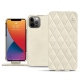 Lederschutzhülle Apple iPhone 13 Pro - Blanc escumo - Couture