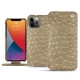 Funda de piel Apple iPhone 13 Pro - Autruche desert
