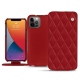 Funda de piel Apple iPhone 13 Pro Max - Rouge - Couture ( Nappa - Pantone 199C ) 
