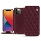 Custodia in pelle Apple iPhone 13 Pro Max - Lie de vin - Couture ( Pantone 5115C ) 