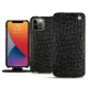 Apple iPhone 13 Pro Max leather case - Autruche nero