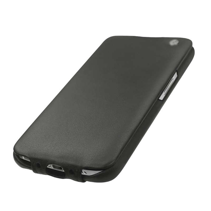 Étui cuir iPhone 13 Pro Max support porte-cartes (noir) - Coque