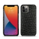 Capa em pele Apple iPhone 13 Pro - Autruche nero