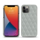 Apple iPhone 13 Pro leather cover - Gris - Couture ( Nappa - Pantone W428C ) 