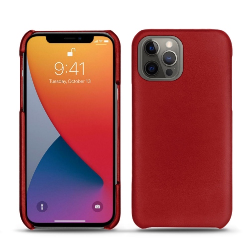 Estojo de couro para iPhone Apple 13 Pro MaxRouge ( Nappa - Pantone #d50032 ) 