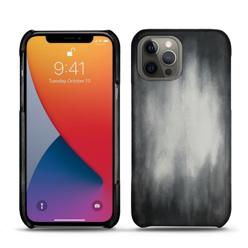 Funda de cuero para Apple iPhone 13 Pro MaxGris Patine