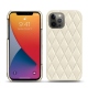 Custodia in pelle Apple iPhone 13 Pro Max - Blanc - Couture ( Bologna - White ) 