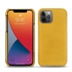 Coque cuir Apple iPhone 13 Pro Max - Jaune soulèu