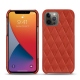 Apple iPhone 13 Pro Max leather cover - Arange clouquié - Couture