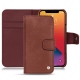 Apple iPhone 13 Pro leather case - Passion vintage ( Glutton - Red ) 