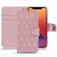 Housse cuir Apple iPhone 13 Pro - Rose - Couture ( Nappa - Pantone 2365C ) 