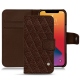 Apple iPhone 13 Pro leather case - Châtaigne - Couture ( Pantone 476C ) 