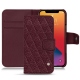 Funda de piel Apple iPhone 13 Pro - Lie de vin - Couture ( Pantone 5115C ) 