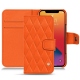 Housse cuir Apple iPhone 13 Pro - Orange fluo - Couture