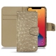 Custodia in pelle Apple iPhone 13 Pro - Autruche desert