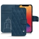 Apple iPhone 13 Pro leather case - Blu mediterran - Couture
