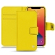Housse cuir Apple iPhone 13 Pro Max - Jaune fluo