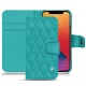 Housse cuir Apple iPhone 13 Pro Max - Bleu fluo - Couture