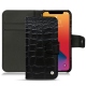 Custodia in pelle Apple iPhone 13 Pro Max - Crocodile nero