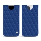 가죽 커버 Apple iPhone 13 Pro - Bleu océan - Couture ( Nappa - Pantone 293C ) 