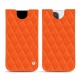 Apple iPhone 13 Pro leather pouch - Orange fluo - Couture