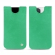 Apple iPhone 13 Pro Max leather pouch - Menthe vintage ( Pantone #37b375 ) 