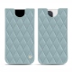 Apple iPhone 13 Pro Max leather pouch - Bleu ciel - Couture ( Nappa - Pantone #abcae9 ) 